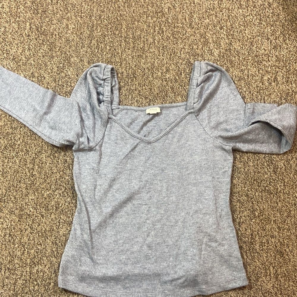 Ana a New Approach Women's Gray Long Sleeve Top Sz Approximately M Not Tag